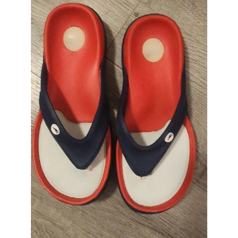 NEW‎ ENGLAND PATRIOTS SLIP SANDALS FLIP FLOPS HAWAIIAN JELLY W10/M8